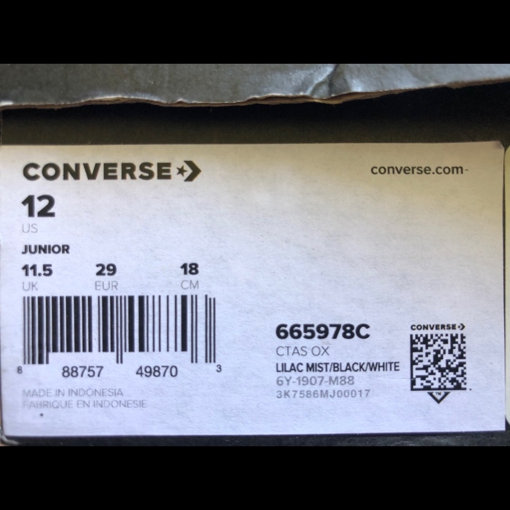 NEW Converse Little Girls All Star Glitter sneaker - Picture 14 of 16